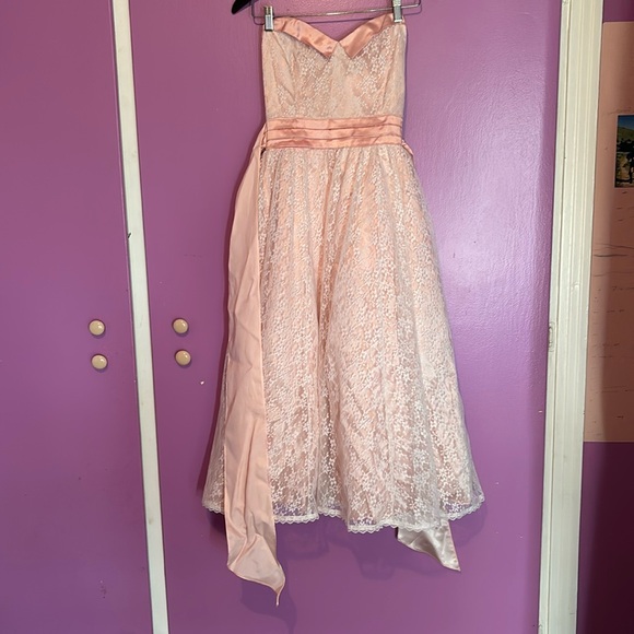 Gunne Sax | Dresses | Vintage Gunne Sax By Jessica Mcclintock Pink Lace ...
